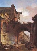 ROBERT, Hubert The Porta Octavia in Rome (mk08) oil